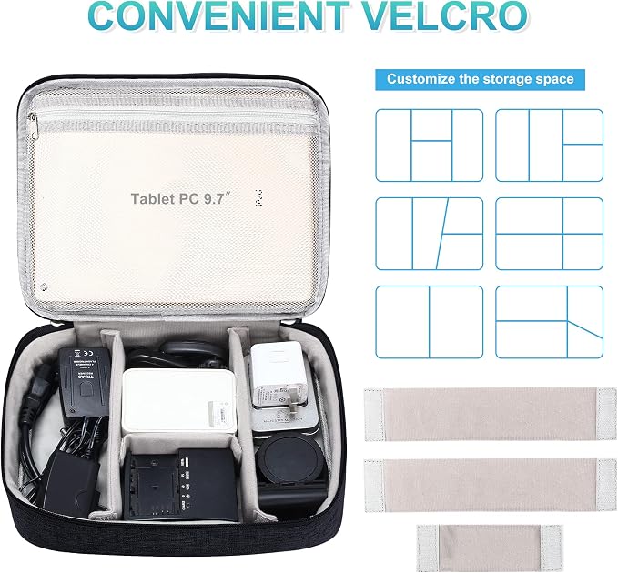 CILLA Electronics Organizer Travel, Travel Cord Organizer Case, Compact - Image 3