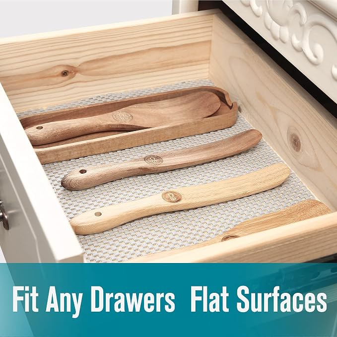 Drawer Shelf and Cabinet Liner, Thick Strong Grip, Non-Adhesive Liners Protect - Image 2