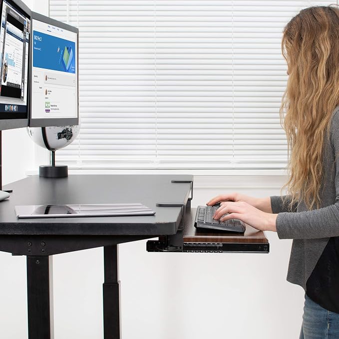 VIVO Large Clamp-on Computer Keyboard and Mouse Under Desk Slider Tray - Image 5
