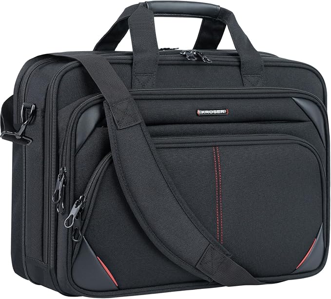 KROSER Laptop Bag 17.3 Inch Premium Laptop Briefcase, Expandable Water by KROSER