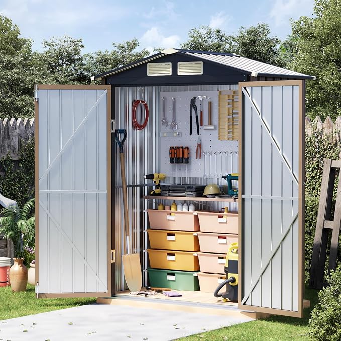 5x3 FT Outdoor Metal Storage Shed - Image 8