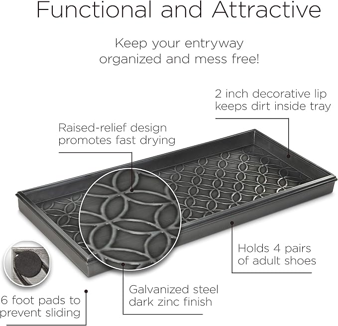 Good Directions Medium Boot Tray, Double Circles Multi-Purpose All Weather - Image 2