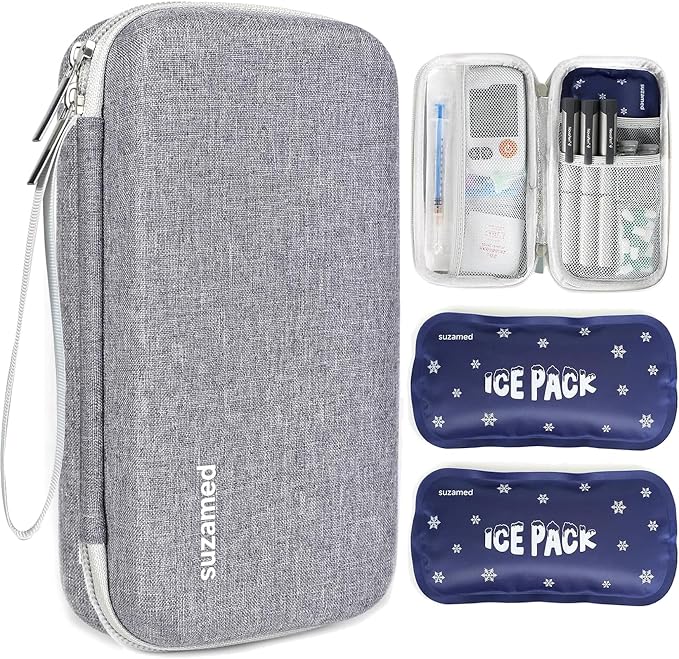 Insulin Cooler Travel Case, EVA Insulation Travel Medicine Kit by SUZAMED