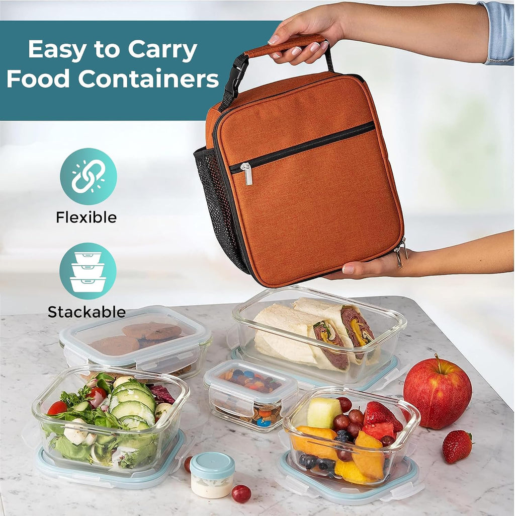 Razab 35 Pc Set Glass Food Storage Containers with Lids - Meal Prep