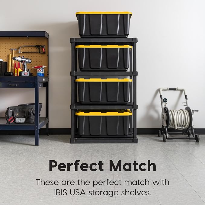 IRIS USA 27 Gallon Heavy Duty Truck Bed Toolbox Storage Tote Bins - Image 4