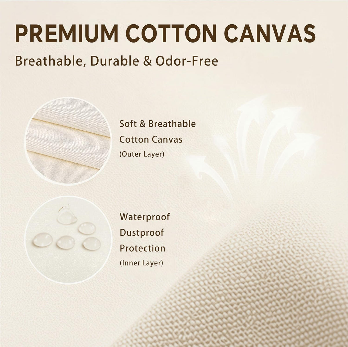 2Pack Canvas Storage Bags for Clothes & Comforters with Clear Window