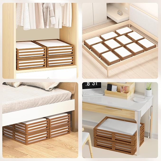 Bamboo Under Bed Storage Containers- Underbed Organizer - Image 5