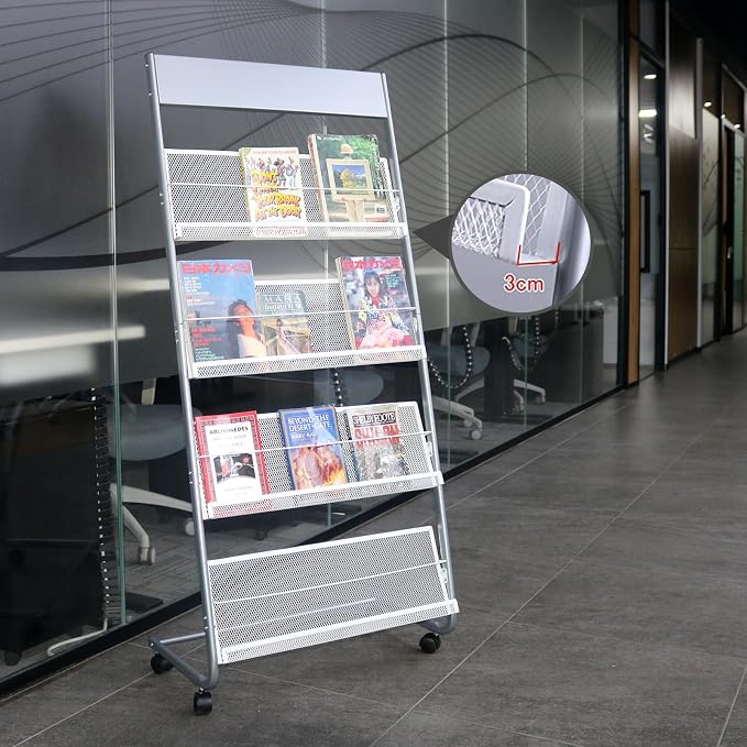 4-Layer Iron Magazine Rack - Image 6