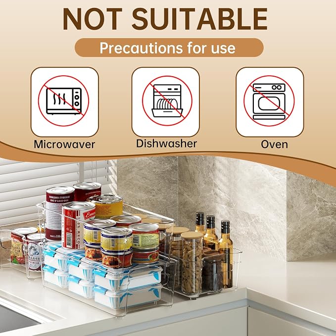Clear Fridge Organizer, Refrigerator Organizer Bins - Image 5