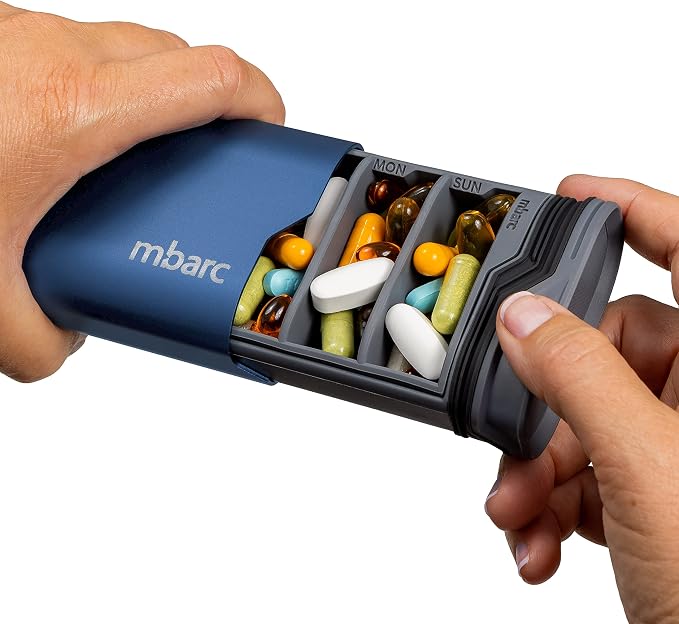 mbarc XL 7 Day Weekly Pill Organizer – Extra Large Capacity Pill Box - Image 2