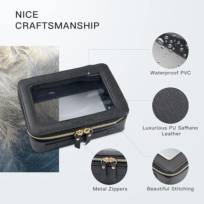 Aveniee Clear Makeup Bag Organizer, Large Travel Toiletry Bag - Image 5