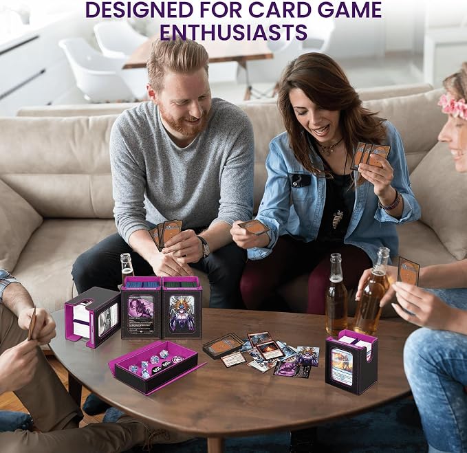 Card Deck Box for MTG with Commander Display, 5 in 1 Card Storage Box Fits 400+ - Image 8