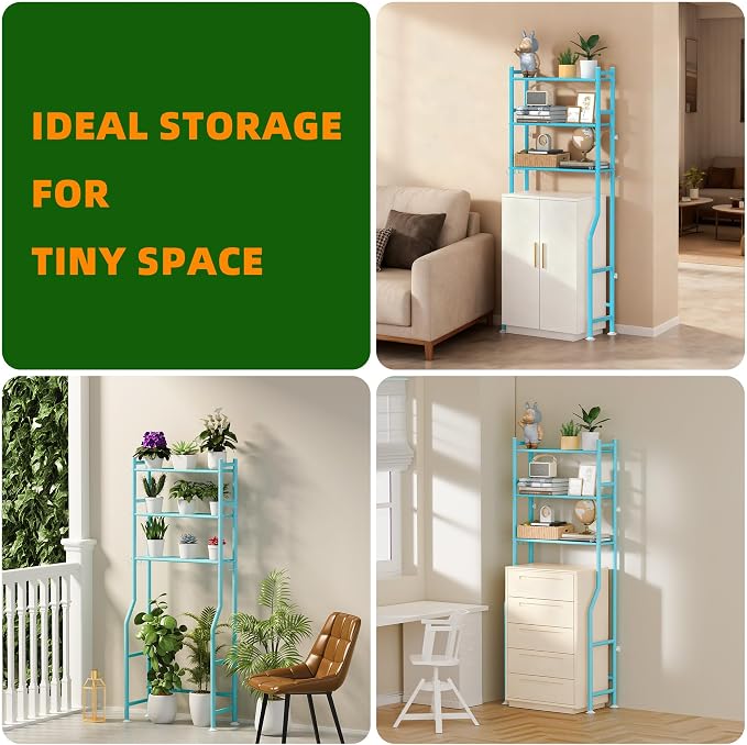 3-Tier Over The Toilet Storage, Space Saver Metal Bathroom Shelves, - Image 6