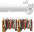Closet Rod 17-39 Inches, Adjustable Heavy Duty Metal White Closet Rods by Unknown