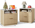 Large Fluted Night Stand Set of 2 by FavourLife