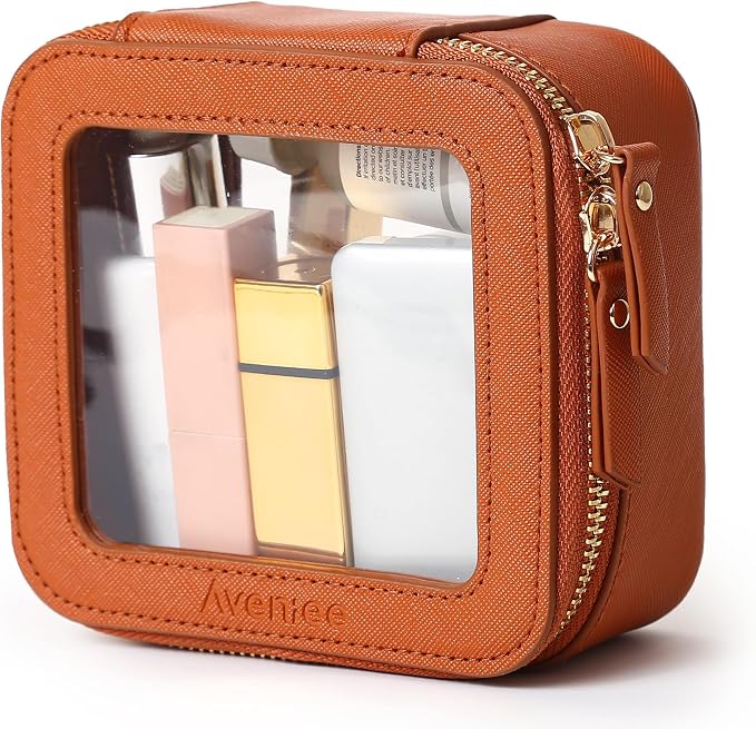 Aveniee Mini Clear Makeup Bag, Small Cosmetic Bags Travel Toiletry Pouch by Aveniee