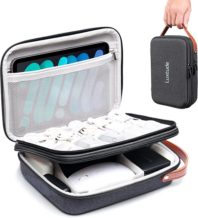 Luxtude Electronics Organizer Travel Case, Portable Tech Organizers Travel Case by Luxtude