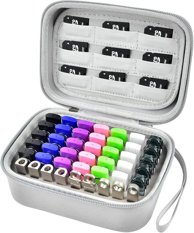 Comecase USB Flash Drive Case, Thumb Drive, Memory Card SD SDXC SDHC Card by COMECASE
