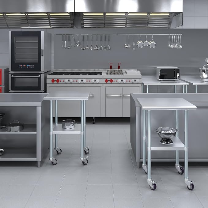 AmGood 24" Long x 24" Deep Stainless Steel Table - Image 5