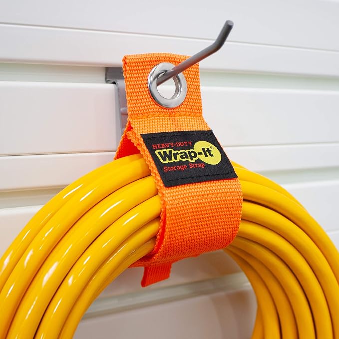 Heavy-Duty Wrap-It Storage Straps, Blaze Orange - Image 5
