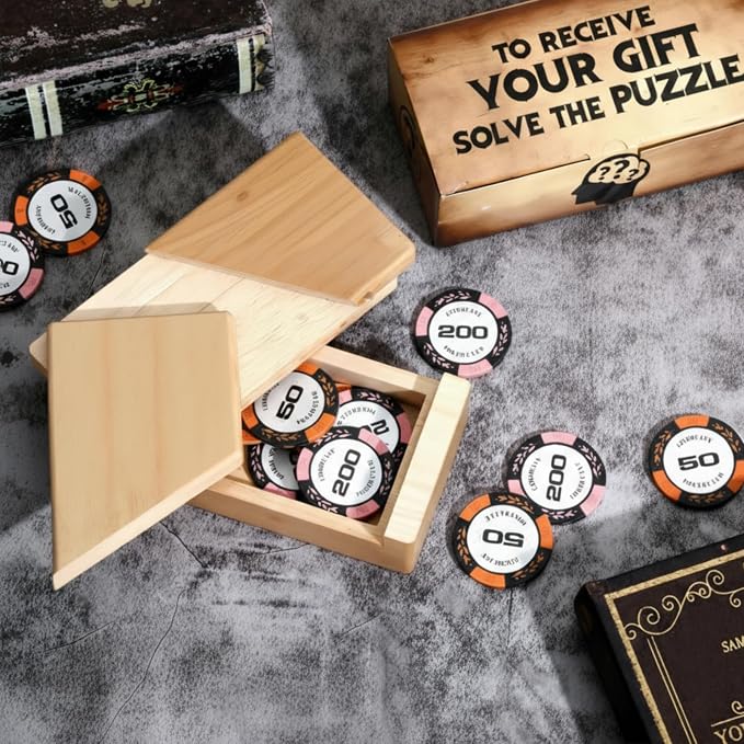 Gejoy Secret Puzzle Box Cash Gift Wooden Puzzle Box - Image 4