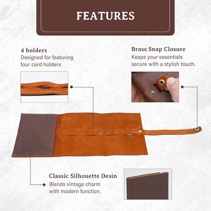 ROGUE WALLET Handcrafted Genuine Leather Tech Organizer - Image 5