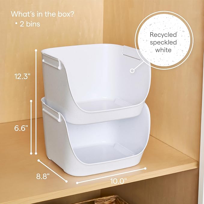 YouCopia ShelfBin Stacking Pantry Bins, Stackable Storage Basket Organizers - Image 4