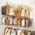 Bag & Purse Organizer for Closet Shelf Stackable Acrylic Shelf Dividers for by MSHOMELYDIRECT