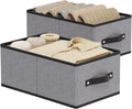 Foldable Clothing Storage Baskets, 16.1 × 9.8 × 6.5 Inch Drawer Organizers by YheenLf