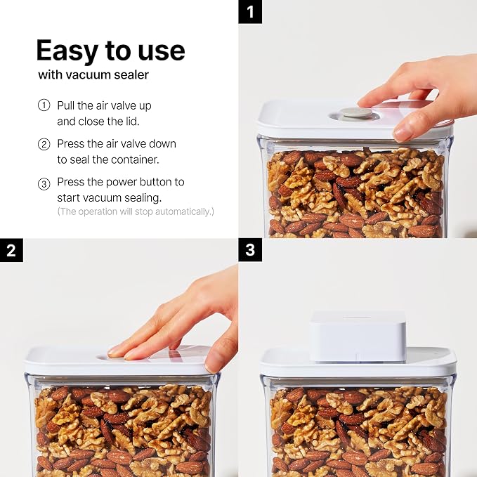 VAKUEN Premium Airtight Food Storage Containers, Mini Square 2pc/set, Smart - Image 6