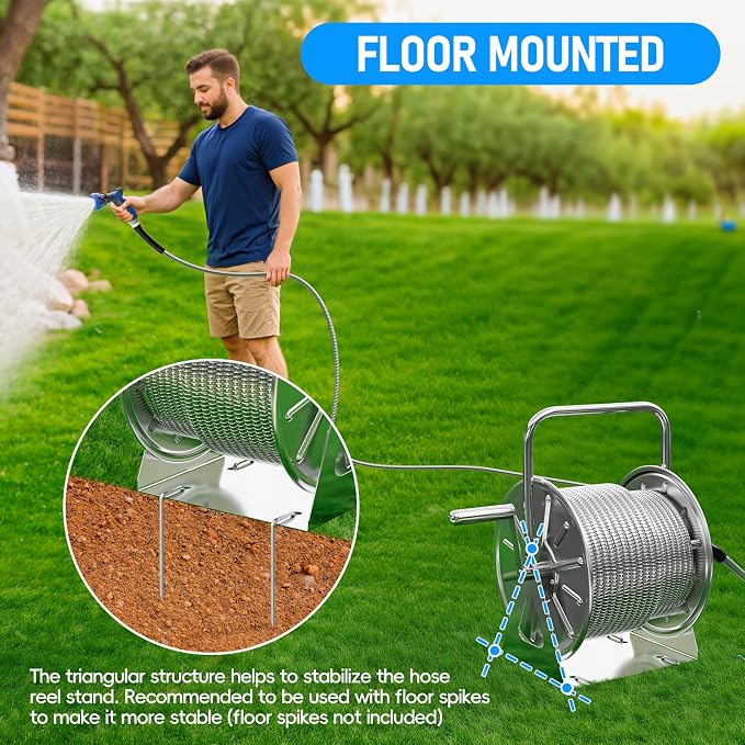 SPECILITE Stainless Steel Garden Hose Reel - Image 4