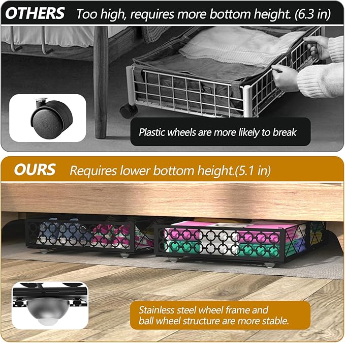 NADAMOO Low Profile Under Bed Storage - Image 4