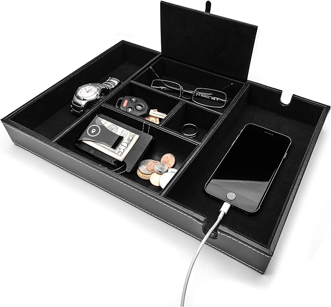 ULTRAY, Valet Tray for Men, Nightstand Organizer, Entry Table Organizer by ULTRAY