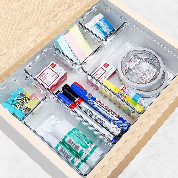 25 PCS Drawer Organizer Set, 4 Varied Size Bathroom and kitchen Drawer cabinet - Image 6