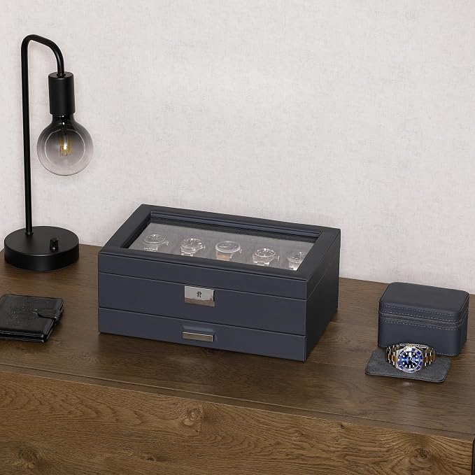 ROTHWELL 10-Slot Watch Box in Leather - Image 3