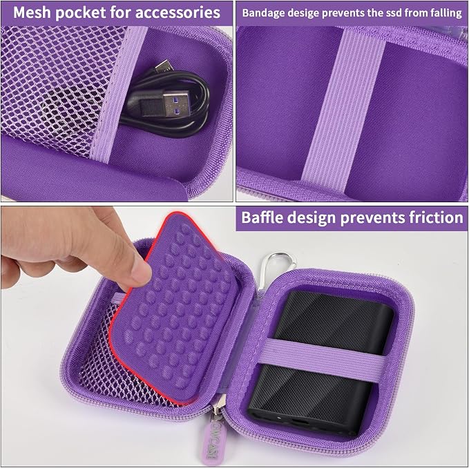 Case Compatible with Samsung T9/ T7/ T7 Shield Portable SSD 1TB 2TB 4TB - Image 5