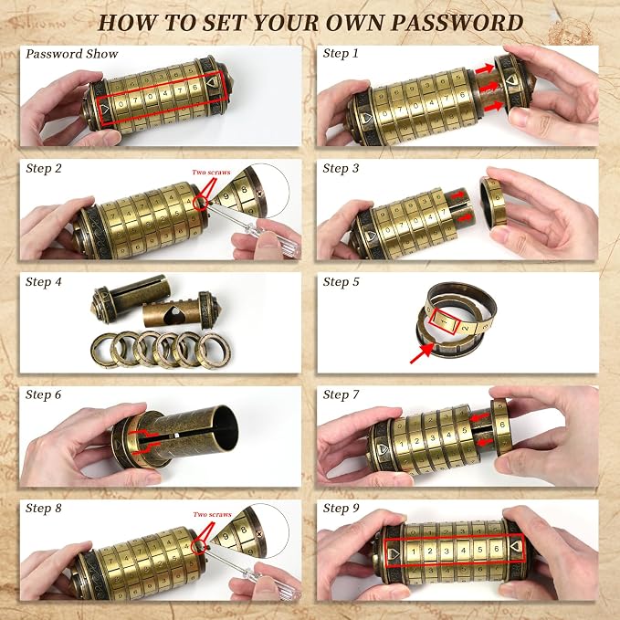 Da Vinci Code Numeric Cryptex Money Puzzle Box - Image 3