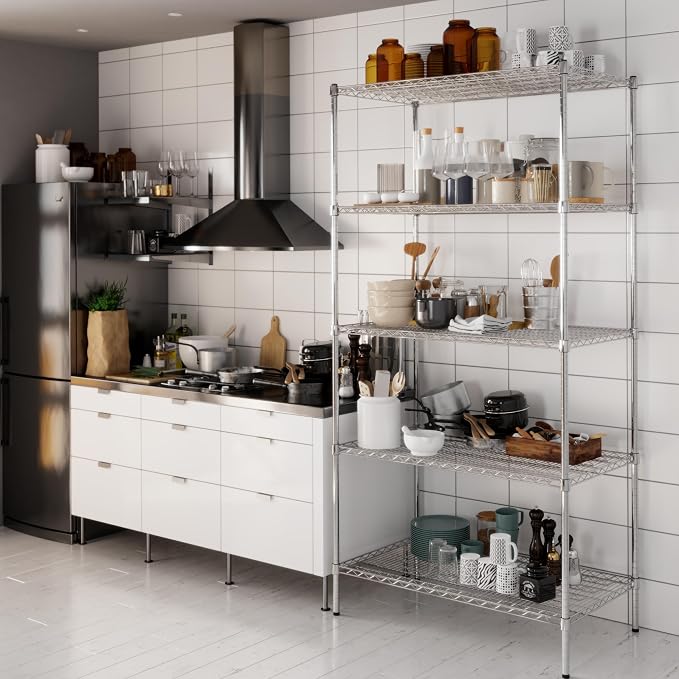 24" Deep x 42" Wide x 86" Height Wire Shelving Kit | 5-Tier | NSF Commercial - Image 8