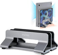 Aluminum Dual Vertical Laptop Stand Dock Holder, Supports 2 Devices, Adjustable by Psitek