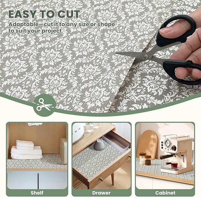 Drawer Liner and Shelf Liner for Kitchen Cabinet Liner Non-Adhesive Non-Slip - Image 4