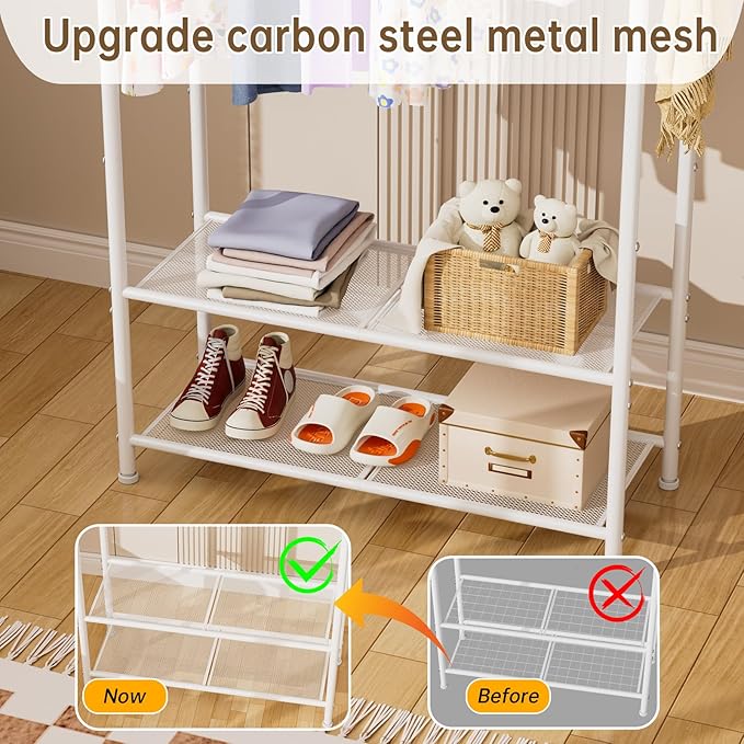 Clothes Garment Coat Rack Drying Clothing Racks Metal Freestanding - Image 6