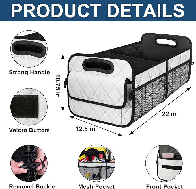 Deosk Trunk Organizer with 6 Pockets - Image 3