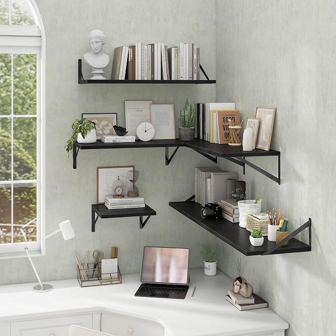 Deep Floating Shelves Wall Mounted, Living Room, Office - Image 7