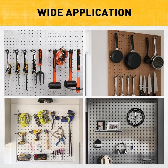 ELEAD 60-Piece 4 Inch Extra Thick Pegboard Hooks, Heavy Duty Peg Board - Image 7