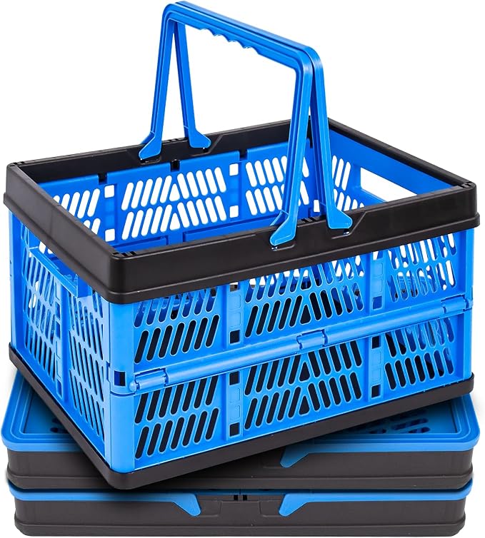 3 Packs 20Liter Collapsible Storage Crates by Stegewop