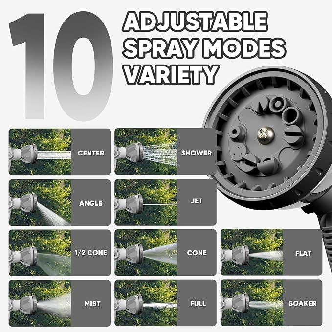 SILVEL Retractable Garden Hose Reel – 5/8 in x 110FT Heavy Duty Automatic Hose - Image 3