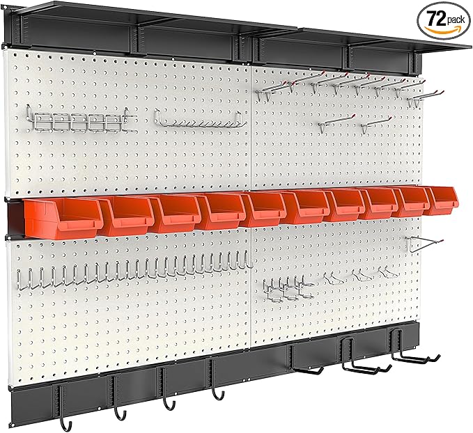 Ultrawall Pegboard Wall Organizer, 48 X 36 inch Garage Storage Pegboard by UltrawallGarageTools