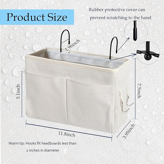 Bedside Caddy Organizer/Bedside Hanging Storage Bag Multi-Function Caddy - Image 3