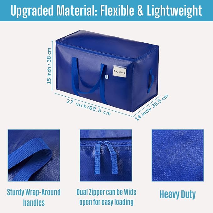 VENO 16 Pack Moving Bags, Upgraded Heavy Duty, Moving Boxes Alternative - Image 4