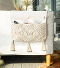 Mkono Macrame Couch Organizer Remote Control Caddy Sofa Armrest Armchair by Mkono